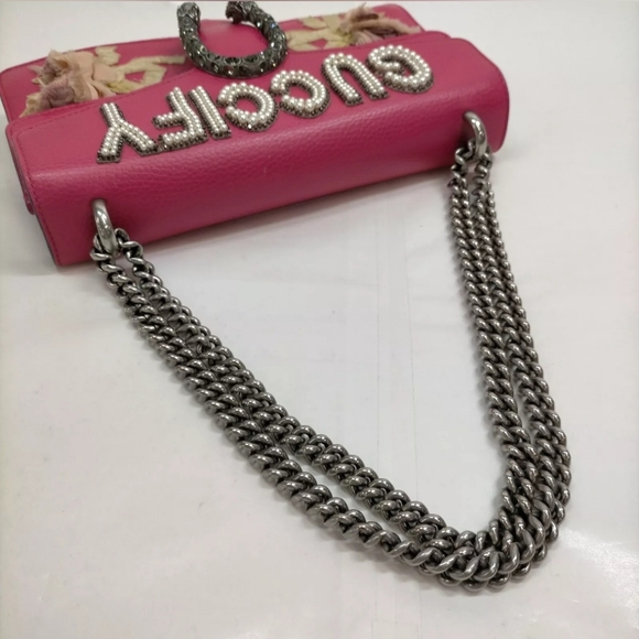 Auth Gucci GUCCIFY Embellished Dionysus Leather Shoulder Bag - Picture 11 of 13
